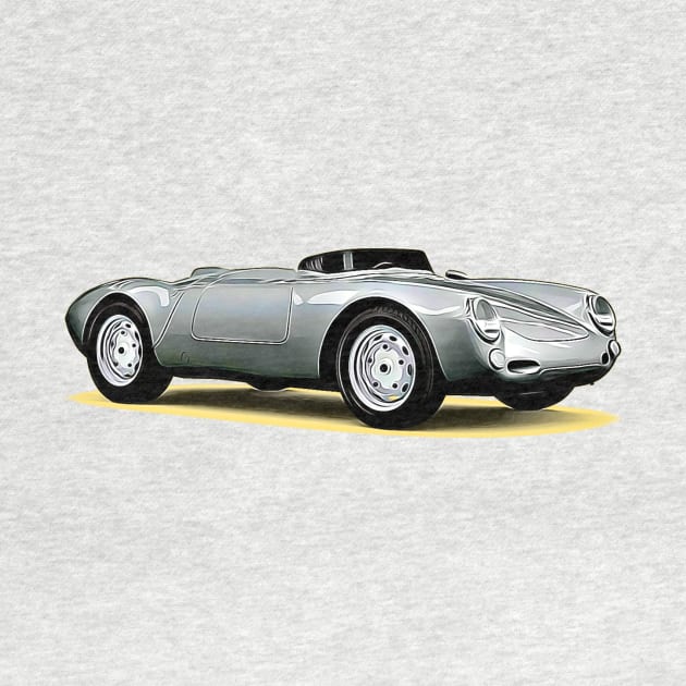 550 Spyder Cartoon by Auto-Prints